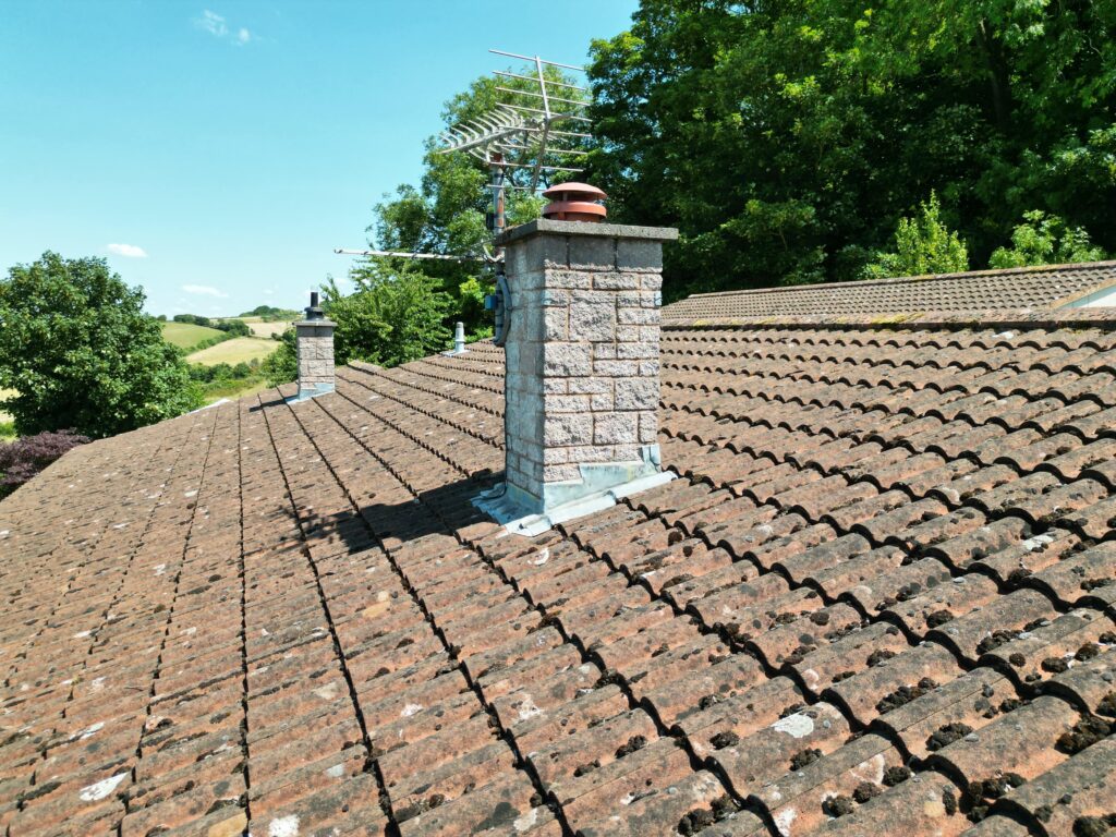 Drone videography and photography - roof and chimney inspection